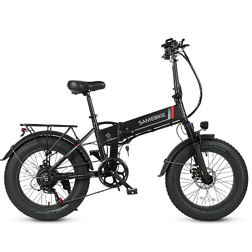 Vélo Électrique SAMEBIKE LOTDM200-II - Moteur 500W Batterie 48V13Ah Autonomie 40KM Freins à Disque Mécaniques - Noir