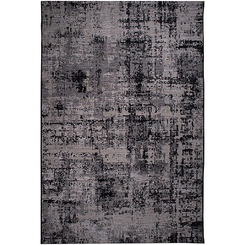 Vivaraise Tapis en polypropylène noir Catania 110 x 60 cm.