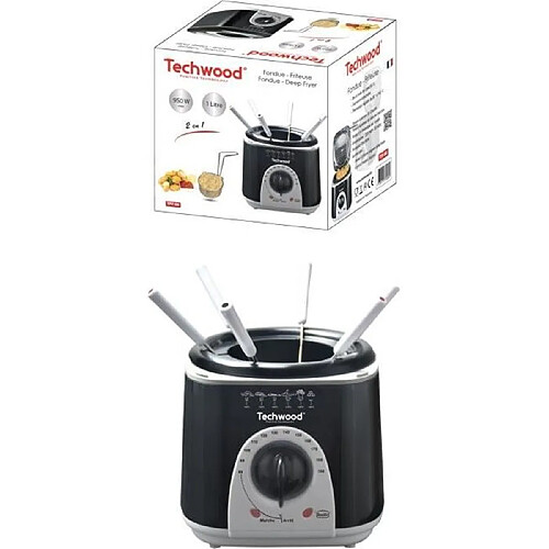 Techwood FRITEUSE + Appareil à FONDUE 2 EN 1 950W 1L