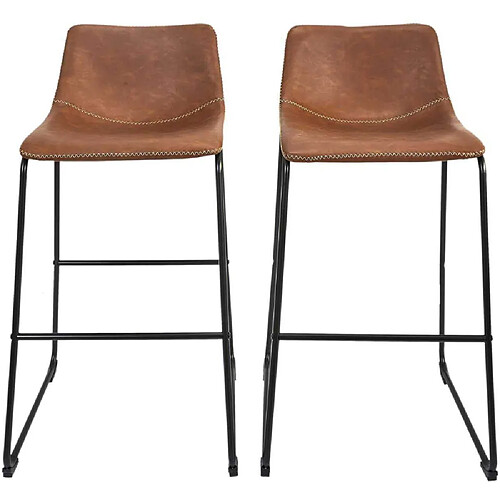 The Home Deco Factory Tabourets de bar en polyuréthane Stan (Lot de 2).