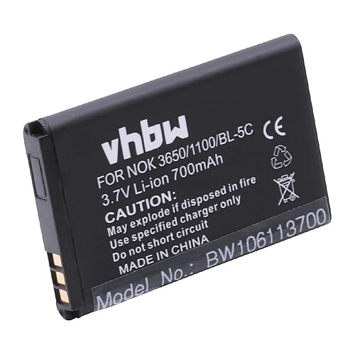 vhbw Li-Ion batterie compatible avec Geemarc CL8200, CL8300, CL8350, CL8400, Olympia Komfort téléphone CARO, Swissvoice MP22 remplace Nokia BL-5C.