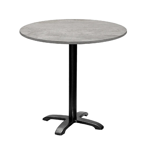 Restootab Table ronde Ø80cm - modèle Bazila béton naturel