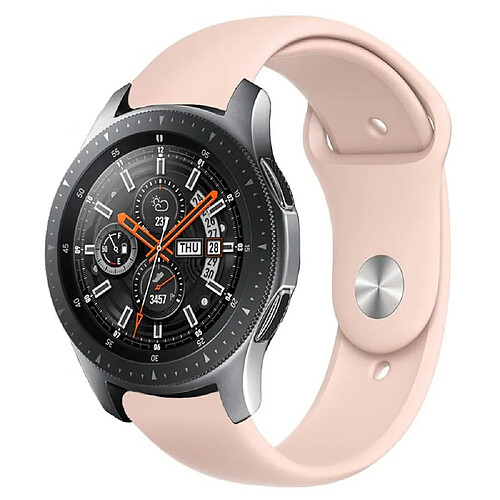 Wewoo Bracelet pour montre connectée en silicone monochrome appliquer Samsung Galaxy Watch Active 22mm rose pâle