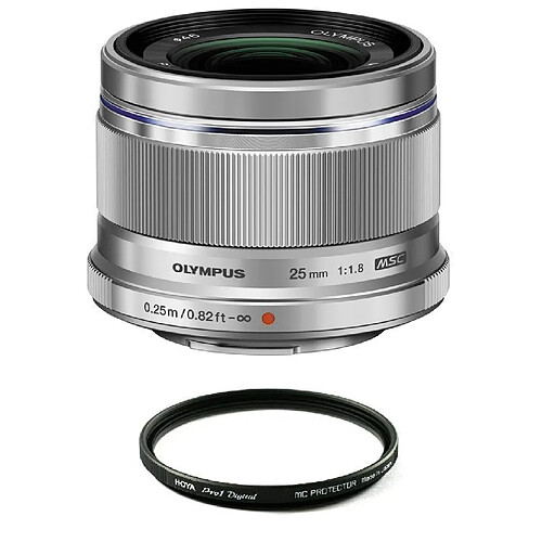 OLYMPUS 25MM F1.8 Silver + HOYA 46mm PRO 1D Protector