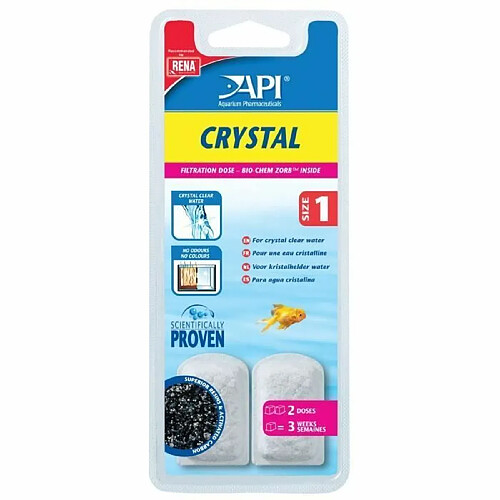 API Dose filtration Crystal T1 (x2) - Pour aquarium