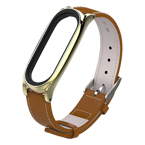 Wewoo Bracelet en cuir pleine fleur Mijobs pour bracelet Xiaomi Mi Band 3 à bracelets magnétiques sans vis Bracelet intelligent Remplacement des accessoires, hôte non inclus