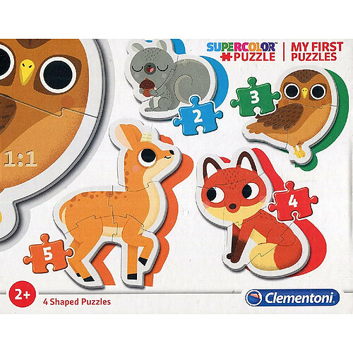 Clementoni-Clementoni-20814-My First Puzzles-Animaux de la Forêt-2-3-4-5 pièces, 20814, Multicolore