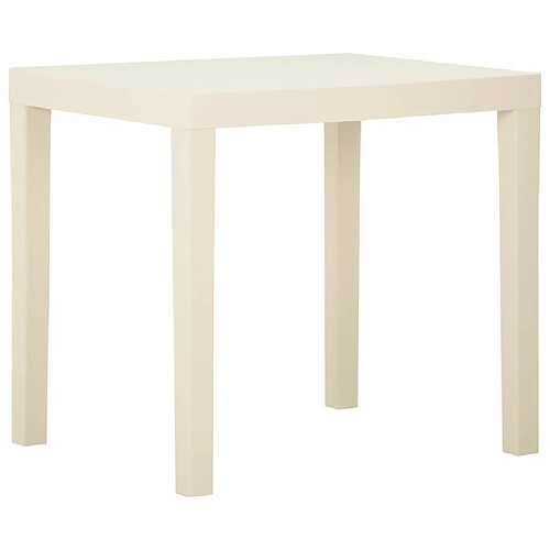 vidaXL Table de jardin Blanc 79x65x72 cm Plastique