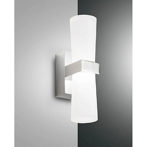 Lumière Applique murale LED en verre chromé, IP44