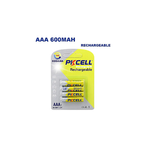 Europalamp 4 Piles Rechargeables AAA 600mAh 1.2V PKCell