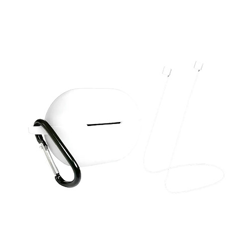 LUUCOZK Étui de protection souple anti-poussière avec housse de protection anti-perte de corde pour Huawei Freebuds Pro-Blanc