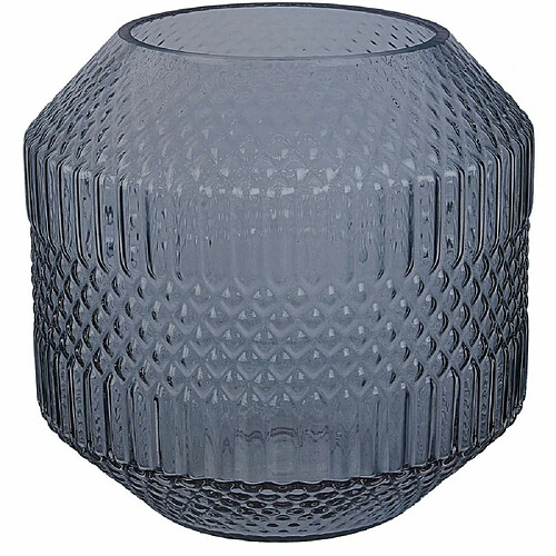 The Home Deco Factory Vase origami en verre 20 cm Bleu.