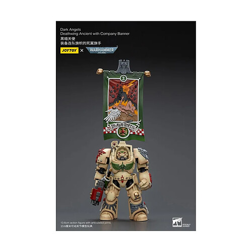 Joy Toy Warhammer 40k - Figurine 1/18 Dark Angels Deathwing Ancient with Company Banner 12 cm