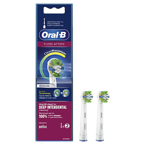 Tête de rechange Oral-B Floss Action Blanc 2 Unités