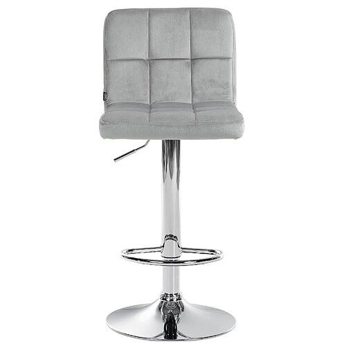 Non Tabouret de bar Peru velours chrome