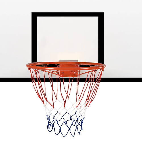 Decoshop26 Anneau de basketball panier de basket avec filet 46 cm fixation au murale pour adultes / enfants 20_0000101