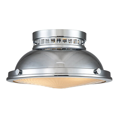 Elstead Lighting Plafonnier semi-encastré à 2 lumières, chrome poli