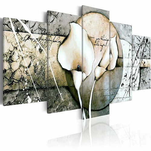 Paris Prix Tableau Imprimé The Secret of Calla Lily Grey 50 x 100 cm