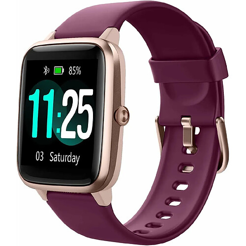 Vendos85 Montre Connectée Femme Homme Smartwatch Bluetooth pour Android iOS Podometre violet