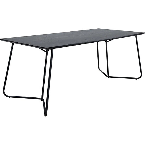 Venture Home Table de repas en MDF et acier Pippi Noir.