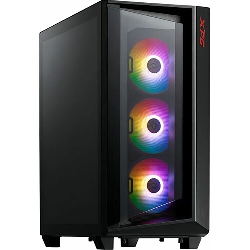 ADATA XPG Cruiser Super Mid-Tower PC Chassis, E-ATX Dimension, Glass Front and Side Panel Design, USB 3.1 Gen 2 Type-C I/O Port, Removable Dust Filter, Black