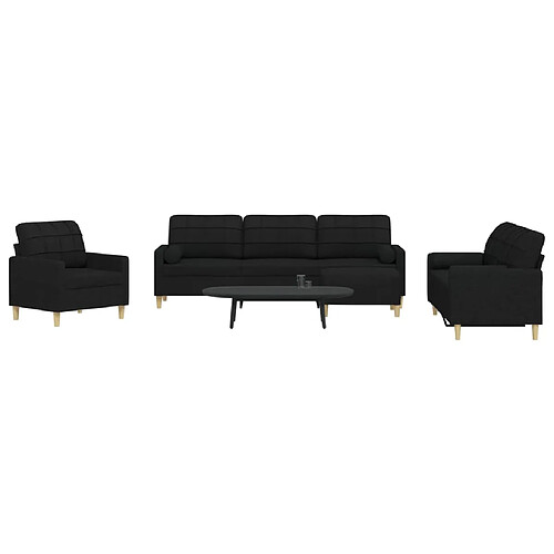 vidaXL Ensemble de canapés 4 pcs repose-pied et coussins décoratifs