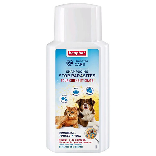 Beaphar DiméthiCARE Shampooing Stop Parasites Chien et Chat