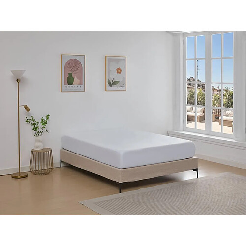 Vente-Unique Sommier déco tapissier 180 x 200 cm déhoussable - Beige - ISANI de YSMÉE