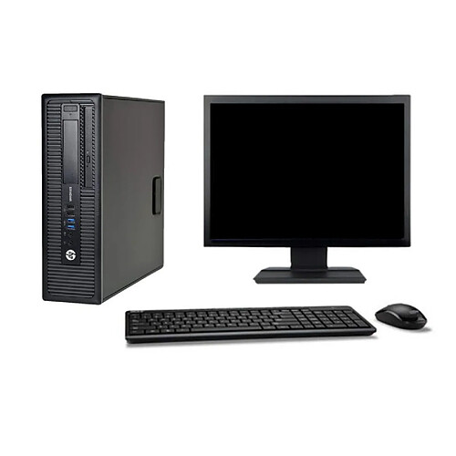 PC HP EliteDesk 800 G1 SFF Ecran 19" i7-4770 4Go SSD 120Go Graveur DVD Wifi W7 · Occasion