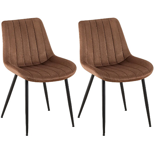 Non Lot de 2 chaises Rahden en velours