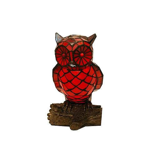 MYTIFFANY Lampe Style Hibou 1x40W E14 Rouge