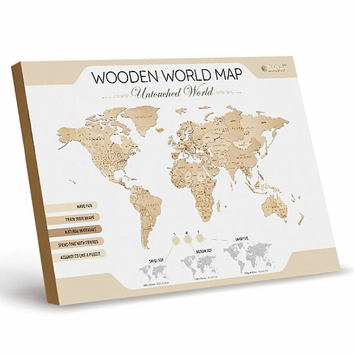 Youdoit Puzzle en bois Mappemonde 144 cm