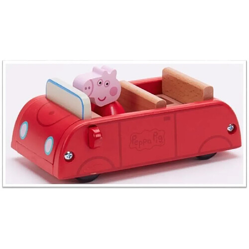 Peppa Pig voiture en bois rouge