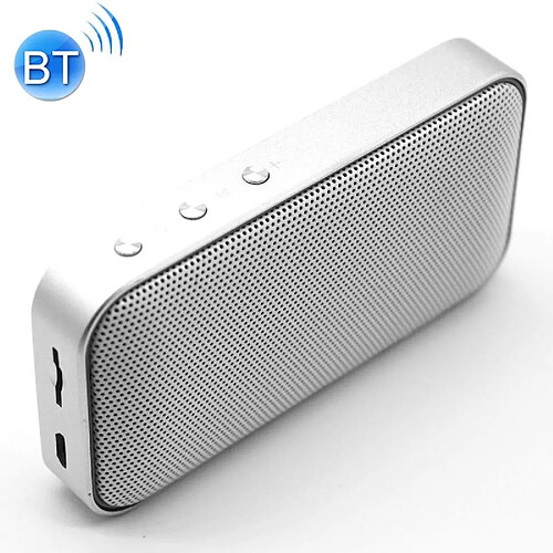 Wewoo Enceinte Bluetooth BT209 Mini haut-parleur sans fil ultra-mince portatif d'extérieurcarte Micro SD et appel mains libres Argent