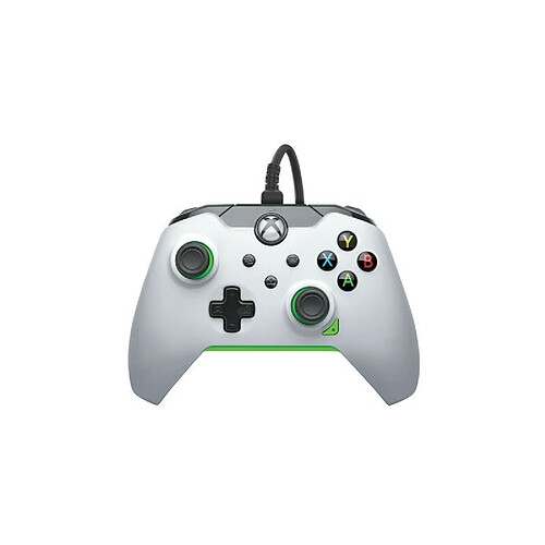 Manette filaire Pdp pour Xbox et PC Blanc fluo