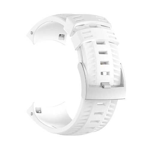 Wewoo Bracelet pour montre connectée Dragonne de remplacement en silicone SUUNTO 9 blanc