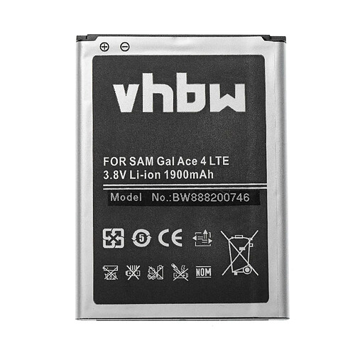 vhbw Batterie remplacement pour Samsung EB-BG357BBE (HK) pour smartphone (1900mAh, 3,8V, Li-ion)