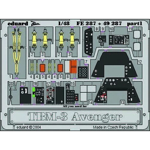 TBM-3 Avenger für Accurate Bausatz- 1:48e - Eduard Accessories