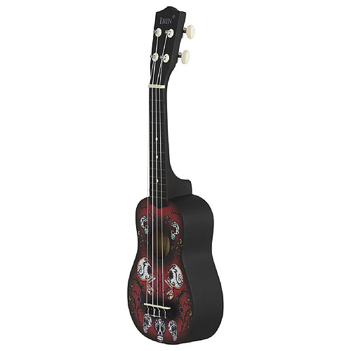 Bois Massif Ukelele 4 Cordes Rouge Squelette Lecteur De Musique Amateur Playset