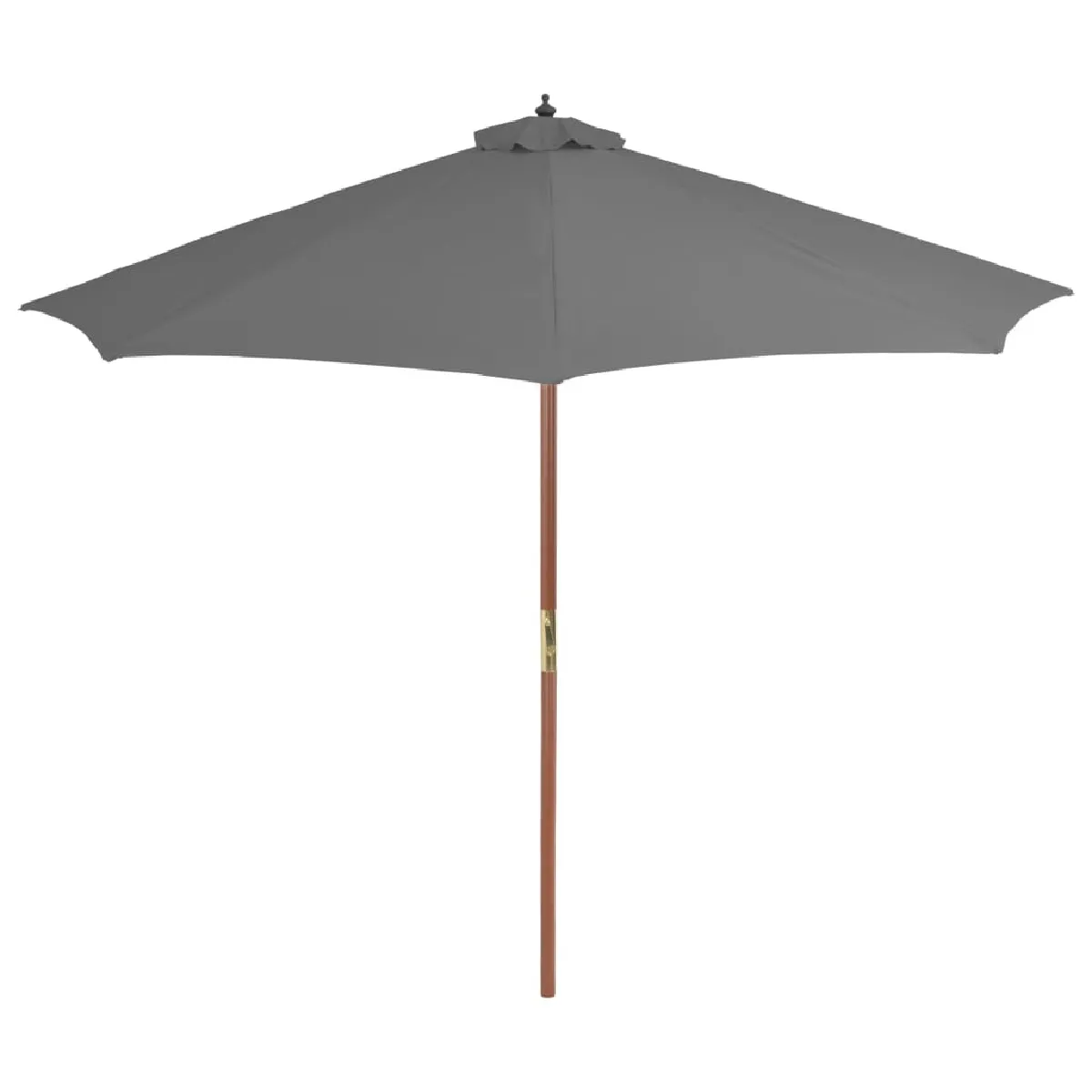 Maison Chic Parasol Jardin | Parasol d'extérieur avec mat en bois 300 cm Anthracite - GKD96631