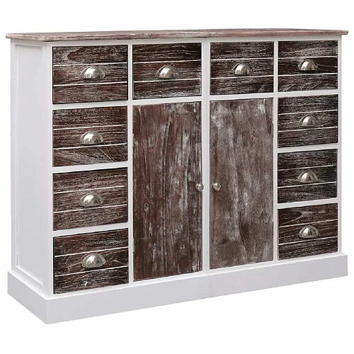 Maison Chic Buffet commode,console avec 10 tiroirs pour rangement Marron 113x30x79 cm Bois -MN66808