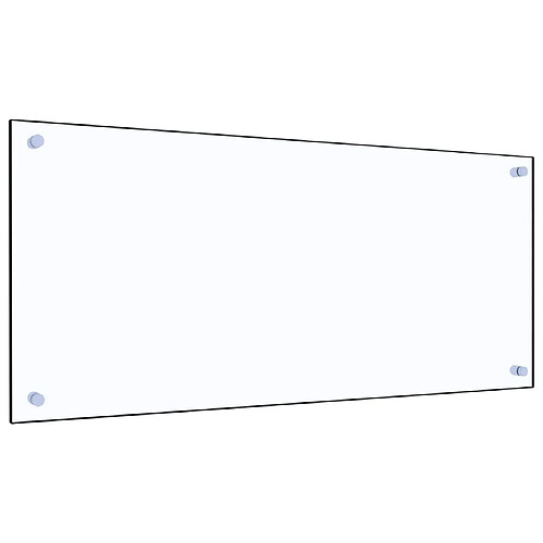 vidaXL Dosseret de cuisine Transparent 90 x 40 cm Verre trempé