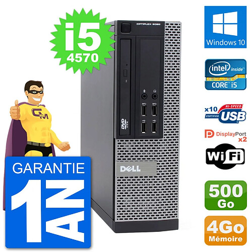 PC Dell 9020 SFF Intel Core i5-4570 RAM 4Go Disque Dur 500Go Windows 10 Wifi · Occasion