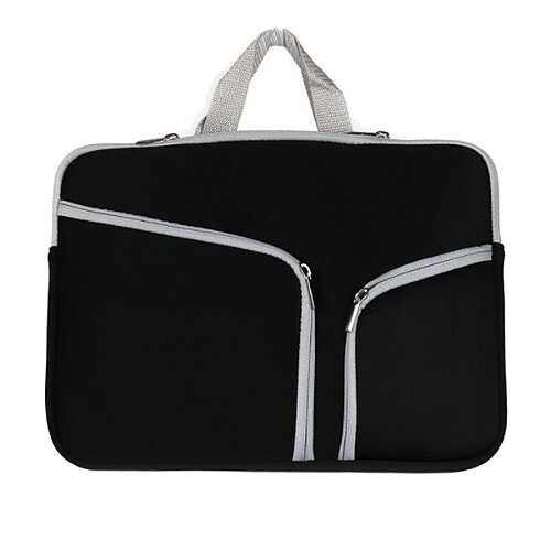 Wewoo Sacoche pour ordinateur portable noir Macbook Pro 15 pouces sac Double poche Zip à main