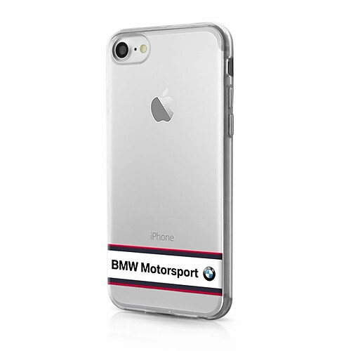 etui coque dur bmw bmhcp7trhwh iphone 7 transparent blanc