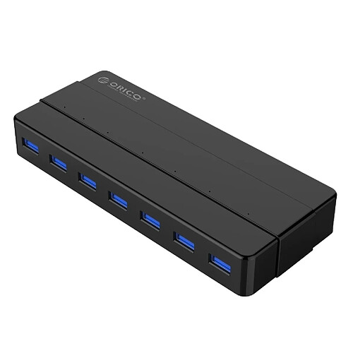 Wewoo Hub USB 3.0 noir ABS Matériel Bureau 7 Ports USB 3.0 avec 1 m de Câble