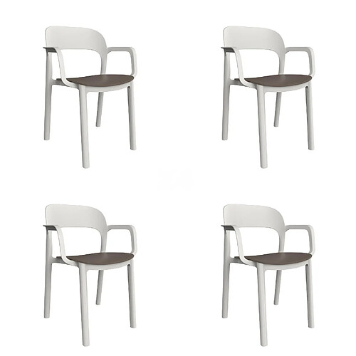 Set 4 Fauteuil Ona Assise Colorée - RESOL