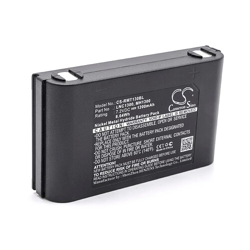 vhbw NiMH batterie 1200mAh (7.2V) pour télécommande Remote Control Ravioli MH1300, Micropiu