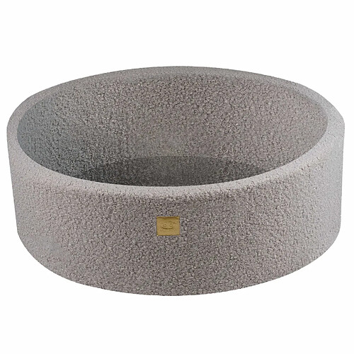 MEOWBABY Piscine sans Balles pour Bébé - Rond 90x30cm, Boucle, Gris