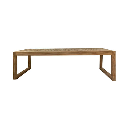 Mes Table de jardin 260x100x76 cm en teck marron - RAINA